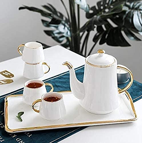 Tetera Japonesa, Café de cerámica Juego de té Caja de Regalo Nordic Phnom Penh Taza de café Blanco Cafetera Bandeja… - Imagen 7