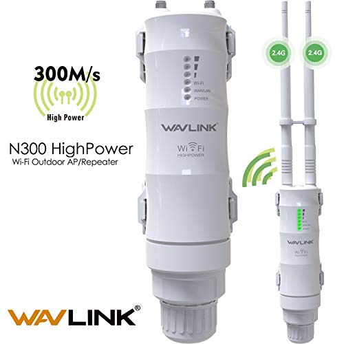 WAVLINK 2.4GHz 300Mbps Outdoor Long Range PoE Access Point, 3 in 1 Weatherproof