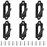6 Pack European Deer Skull Mount Hanger, Stainless Steel/Wall Mount/Easy Install/Invisible Design/Indoor&Outdoor Use, Heavy-Duty Hooks for Deer, Mule, Antelope, Coyote, Small Game Animals