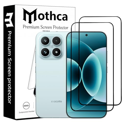 Image of Mothca Gorilla Tempered Glass Screen Protector for Xiaomi 17 5G | Black | Pack of 2 | Edge-to-Edge Coverage | Scratch Resistant | Easy Installation Kit