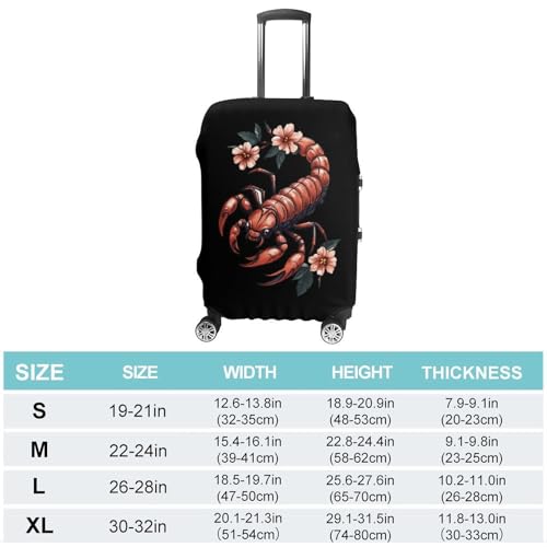 Tattoo Scorpion Luggage Cover Suitcase Protector Travel Baggage Covers for Men Women S2