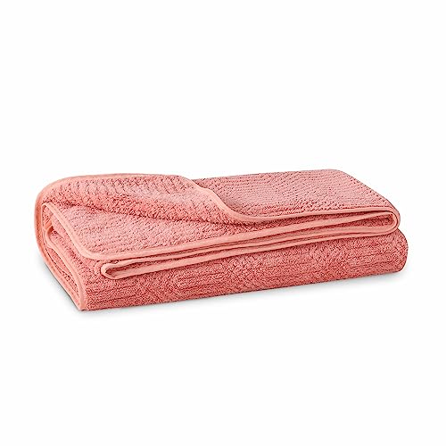 UrbanLeaf Microfiber Large Bath Towel | Quick Dry Super Absorbent - Bath Towel For Men And Women | Coral | Towel For Bath, Travel, Gym, Beach, Pool, And Yoga (70 X 140 Cms), 250 TC