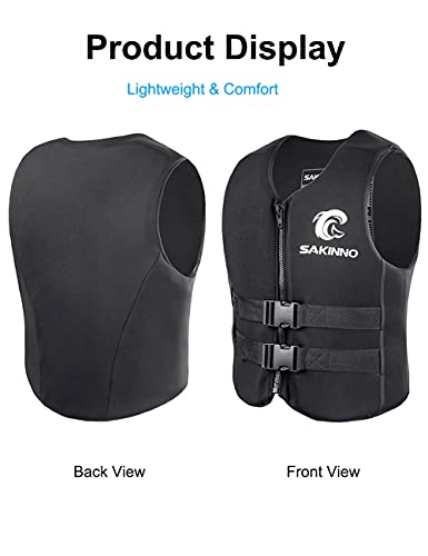 Huraty Water Kayaking Jacket For Kids, Buoyancy Swimsuit Boating Fishing Waistcoat Zipper Closure, Children Outdoor Water Sports Vests, Black, Xxs #TOP1