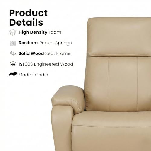 Image of Zeus Motorized Recliner | Premium Leatherette Upholstery | Single Seater Recliner Sofa for Office, Corporate & Hospitality | Ergonomic, Sleek & Space-Saving Design | 18 Months Warranty
