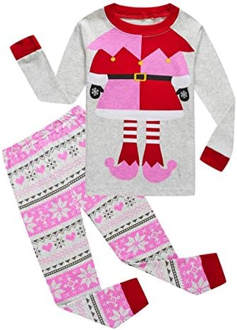 Family Feeling Kids & Toddler Girls Boys Pajamas 2 Piece Pjs Set 100% Cotton Sleepwear