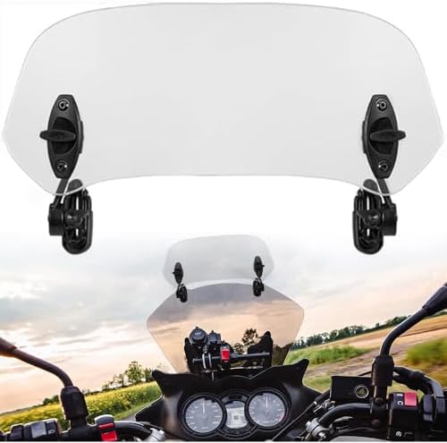 Universal Motorcycle Windshield Extension Plastic Adjustable Spoiler ...