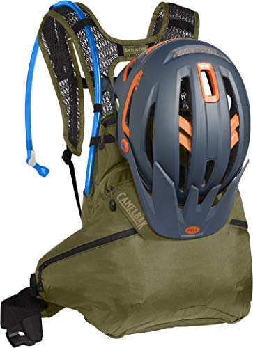 Camelbak Skyline Lr 10 Bike Hydration Backpack - Crux Lumbar Reservoir - 100 Oz - Burnt Olive/Kelp #TOP2