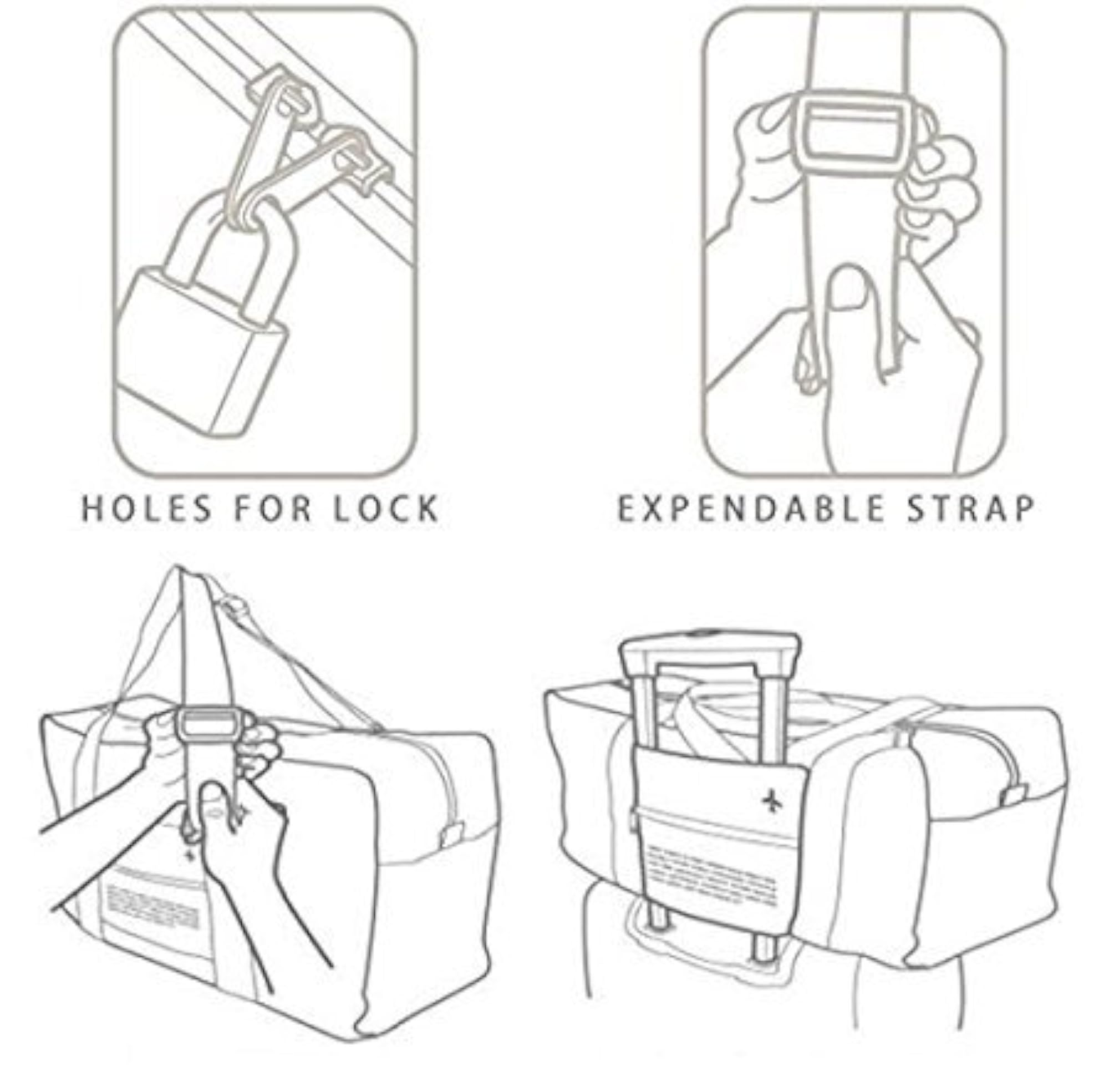 Folding Storage Luggage Bag for Travel and Sports Gear