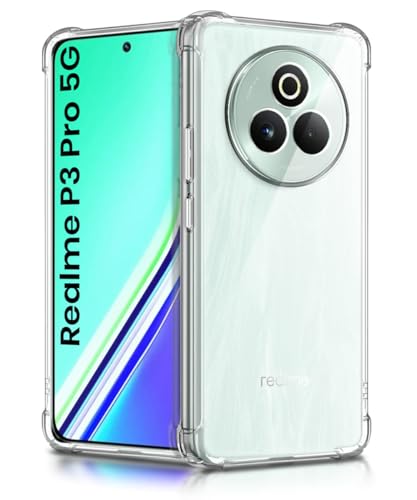 Image of WOW IMAGINE Clear Back Cover Case for Realme P3 Pro 5G | Shockproof Soft TPU Case | Cushioned Edges for Ultimate Protection Back Cover Case - Transparent