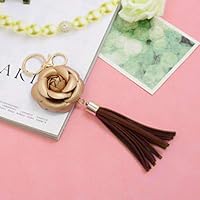 Portachiavi Fuqimanman Con Ciondolo Rosa In Resina E Nappa – Accessorio Donna