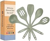 Starpack 'Stir & Serve' Silicone Cooking Utensils Set (5 Pcs) - 10.5' - Kitchen Utensil Set Heat Resistant to 600°F - Kitchen Utensils for Nonstick Cookware - Silicone Utensil Set for Mixing & Cooking