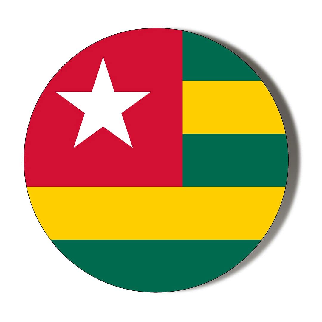 Gift Insanity Multi Togo Flag 10 X 49Mm Vinyl Stickers Pack Of 10
