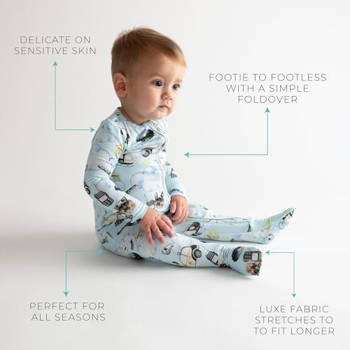 Image of Posh Peanut Convertible Baby Sleepers - Footless Baby Pajamas with 2 Way Zipper for Easy Diaper Changes