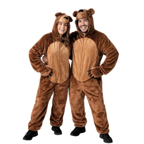 Ikumaal Braunbär-Kostüm, F67 L-XL, für Erwachsen-e Männer Frau-en, Grizzly Bär-en Kostüm-e Fasching Karneval Fasnacht Faschingskostüm-e Karnevalskostüm-e