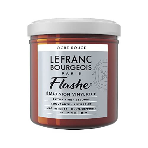 Lefranc Bourgeois Acrylic Vinyl Emulsion, Red Ochre, 125ml Tube-Vinylfarbe