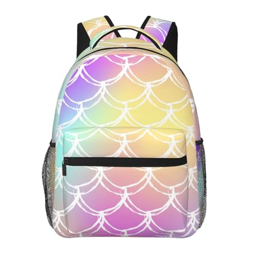 Mermaid 1 Travel Laptop Backpack Women Lightweight Backpack Adjustable College Backpack Fits 15.6 Inch Laptop Waterproof Travel Backpack for Men, Women