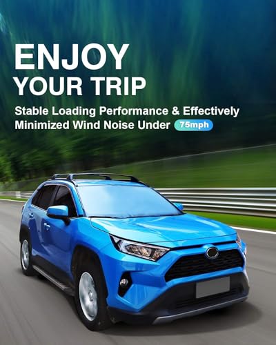 Autekcomma AC-RAV4-FBA-BLACK Roof Rack Cross Bars For Toyota Rav4 2019-2024 (Not Fit 2024 Le/Adventure/Trd Off-Road/Hybrid Woodland Edition). Anti-Theft Lock Mechanism Black Matte Aluminum Anti-Corrosion Crossbars thumb #2