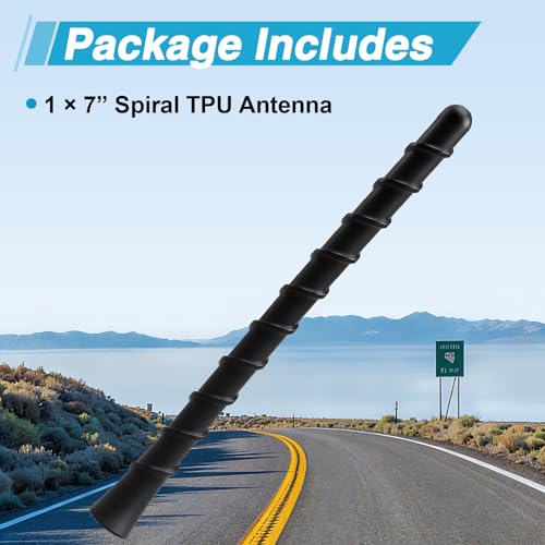 Image of 7 inch Upgraded Spiral Antenna，Short Radio Antenna Mast Compatible with Chevrolet Silverado 1500 2006-2025, Car Wash Proof, Internal Copper Coil for Enhanced Reception