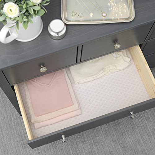 Con-Tact Brand Luxury Fabric Liners, Non-Adhesive Drawer and Shelf Liner, Multi-Functional Protective Liner, 18" x 4', Savoire Pale Gray, Pack of 1 Roll - Thumbnail 4