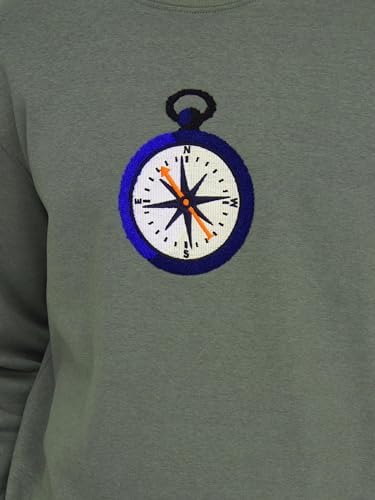 Only & Sons Erkek ONSOLIVER REG CAMP SWT CREW NECK Sweatshirt, Koyu Gri, XS - Görsel 7