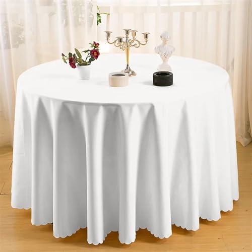 Nappe de mariage ronde blanche pour décor de banquet d'anniversaire