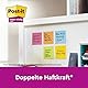 Post-it Super Sticky Notes, Packung mit 6 Blöcken, 90 Blatt pro Block, 76 mm x 127 mm, Pink, Lila, Grün, Grau, Blau - Extra-stark klebende Notizzettel für Notizen, To-Do-Listen und Erinnerungen