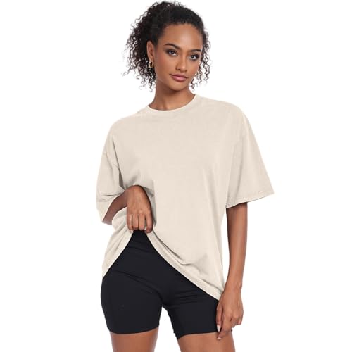 Womens Vintage Oversized T Shirts Acid Washed Baggy Cotton Tee Casual Workout Boyfriend Short Sleeve Tops2