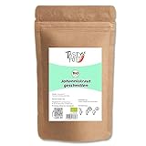 Tasty Pott Bio Johanniskraut geschnitten I Getrocknete Kräuter I Teekräuter I Naturprodukt I Hautpflege I Für Tee Tinkturen Aufgüsse I Veganes Produkt I Johanniskräuter I Im Beutel I 100g