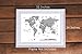 World Scratch Off Travel Map Large 32 by 24 Inch Poster Using Customized Photographs for Every Country