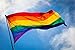 candiway Rainbow Flag Large Gay Pride Flag 5X3FT Rainbows LGBT Flag Gay Lesbian Right Fighting Flags