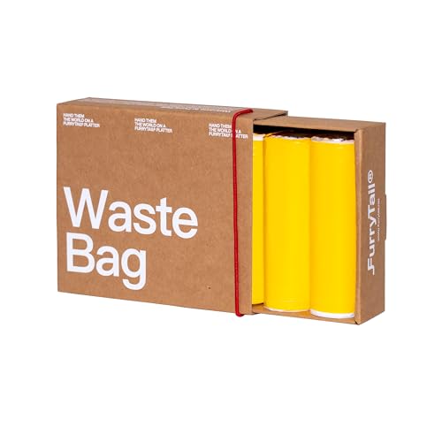 Image of Furrytail Cat Litter Box Liners Drawstring Waste Bags, Thickened Tear-Resistant Receptacle Bags for Automatic Litter Box,Heavy Duty Trash Bags, 80 Count