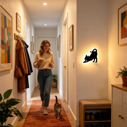 Lámpara de pared animal para evitar caídas a oscuras con sensor de sonido 2