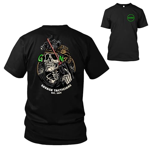 Savage Tacticians Goon Men’s Tee - Military Inspired Tactical Shirt, Cotton Blend, Premium Casual & Tactical Gear - Extra Large