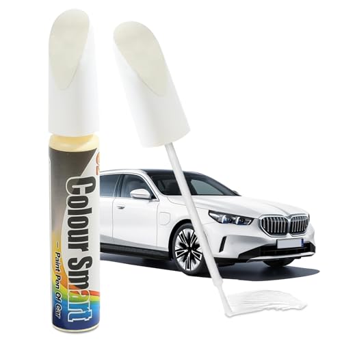 Surosha Touch Up Paint for Cars, Car Paint Scratch Repair Kit, Auto Pen Scratch Repair Two-In-One Touch Up Paints, Car Wheel Scratch Repair Touch Up Paints Pen Universal Fit Most Vehicle Wheels (White)