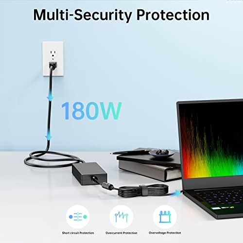 Laptop Charger 180W 150W 120W AC Power Adapter for MSI Gaming Laptop Stealth Thin GF63 GF65 GF75 GS63 GS65 GS73 GS75 GS60 GS70 GS40 GF62 - Thumbnail 4