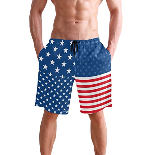 Flag Element Matching Swim Trunks for Dad and Son American Flag Father Son Matching Swim Trunks Family Board Shorts L3