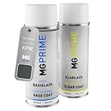 MG PRIME Peinture voiture Bombes aérosols pour Dacia KPW Gris Urban/Schiefer Grau Peinture de base vernis clair aérosol 400ml