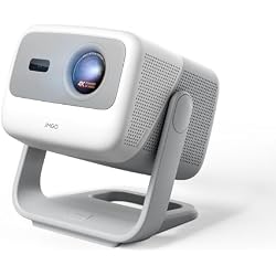 JMGO N1S 4K Smart Portable Projector, Triple Laser, 1100 ISO Lumens, Gimbal Instant Auto Focus, Google TV, Netflix, 110% BT.2020, Wi-Fi 6, HDR10, 10W Dolby Audio, Blu-ray 3D, 200