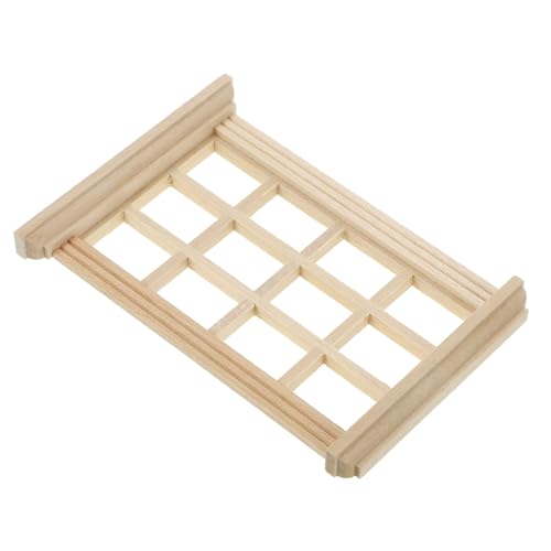 Toddmomy Maison de Poupées Cadre de Fenêtre Vide à Peindre Accessoire de Décoration Réaliste et pour Miniature Maison Poupées