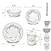 Pfaltzgraff 5072007 Winterberry Holiday 16 Piece Dinnerware Set, Service for 4, White