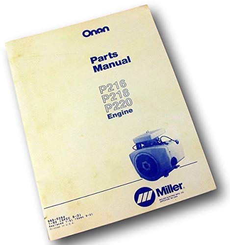 Onan P216 P218 P220 Engine Parts Manual Catalog Exploded Views For Assembly  - Amazon.com