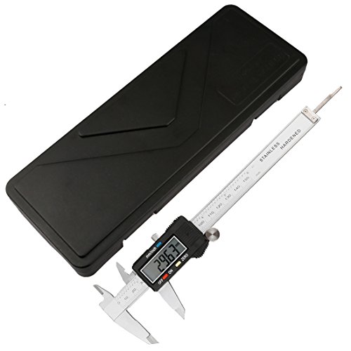 A-SZCXTOP 6 inch Electronic Digital Caliper with Large LCD Display Stainless Steel Vernier