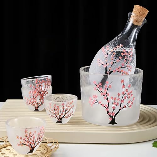 Juego de sake japonés con recipiente térmico para mantener la temperatura ideal 5