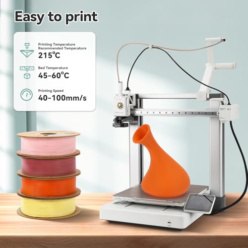 Image of 3DHoJor Matte PLA Filament 1.75mm, Upgrade 1kg Cardboard Spool PLA Filament 1.75 PLA 3D Printing Filament, Print with Most 3D Printers Using 3D Filament-Tangerine