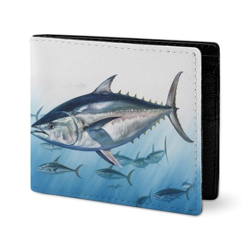 Wallet for Men Credit Card Holder Bluefin Tuna Thunnus Slim Wallet for Women Bifold Cash Wallet Coin Pocket2