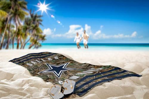 Image of Northwest NFL Dallas Cowboys Unisex-Adult Beach Towel, 30 inch x 60 inch, Realtree Camo Stripes