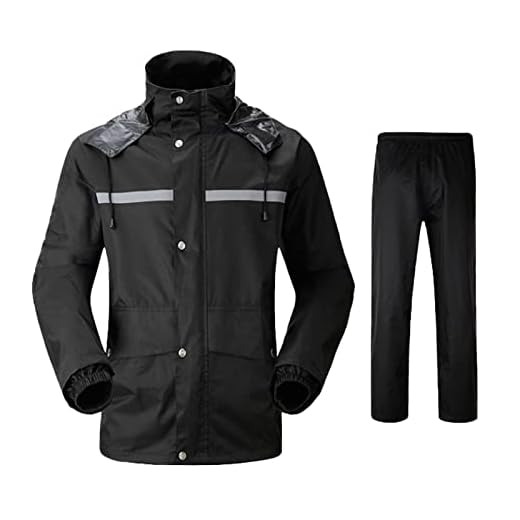 SJASD Trajes de Lluvia para Moto Mono Impermeable Hombre Conjunto de Chaqueta y Pantalones Alta Visibilidad Trajes de Lluvia para Moto Protector de Lluvia con Pantalones para Pesca y Aire Libre