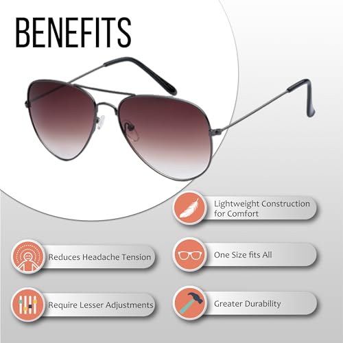 Image of Aviator Sunglasses for Men & Women - 100% UV Protection Classic Pilot Aviator for Mens - Sunglasses Pack of 4