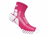 Eurosocks Running Socks, Cross Quarter Comfort with Stay Up Cup, Snug Fit, Prevents Tired Aching Feet - EU203