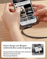 SYNCWIRE USB C auf USB C Kabel 60W, [2M 2 Stück] USB-C Schnellladekabel PD 3.0, Nylon Ladekabel für Apple iPhone 15 Pro Max, Galaxy S24 S23 S22 S21 A55 A25, iPad Air, MacBook, Google Pixel und mehr – Ansicht 2